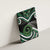 Koru Pounamu Aotearoa Canvas Wall Art Maori Paua Shell Mix Silver Fern