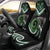 Koru Pounamu Aotearoa Car Seat Cover Maori Paua Shell Mix Silver Fern