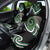 Koru Pounamu Aotearoa Car Seat Cover Maori Paua Shell Mix Silver Fern