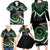 Koru Pounamu Aotearoa Family Matching Long Sleeve Bodycon Dress and Hawaiian Shirt Maori Paua Shell Mix Silver Fern