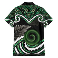 Koru Pounamu Aotearoa Family Matching Long Sleeve Bodycon Dress and Hawaiian Shirt Maori Paua Shell Mix Silver Fern LT14 - Polynesian Pride