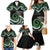 Koru Pounamu Aotearoa Family Matching Mermaid Dress and Hawaiian Shirt Maori Paua Shell Mix Silver Fern