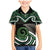 Koru Pounamu Aotearoa Family Matching Mermaid Dress and Hawaiian Shirt Maori Paua Shell Mix Silver Fern