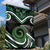 Koru Pounamu Aotearoa Garden Flag Maori Paua Shell Mix Silver Fern