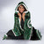 Koru Pounamu Aotearoa Hooded Blanket Maori Paua Shell Mix Silver Fern