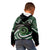 Koru Pounamu Aotearoa Kid Hoodie Maori Paua Shell Mix Silver Fern