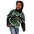 Koru Pounamu Aotearoa Kid Hoodie Maori Paua Shell Mix Silver Fern