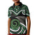 Koru Pounamu Aotearoa Kid Polo Shirt Maori Paua Shell Mix Silver Fern