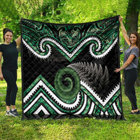 Koru Pounamu Aotearoa Quilt Maori Paua Shell Mix Silver Fern LT14 - Polynesian Pride