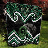 Koru Pounamu Aotearoa Quilt Maori Paua Shell Mix Silver Fern LT14 - Polynesian Pride