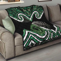 Koru Pounamu Aotearoa Quilt Maori Paua Shell Mix Silver Fern LT14 - Polynesian Pride