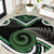 Koru Pounamu Aotearoa Round Carpet Maori Paua Shell Mix Silver Fern