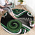 Koru Pounamu Aotearoa Round Carpet Maori Paua Shell Mix Silver Fern