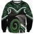 Koru Pounamu Aotearoa Sweatshirt Maori Paua Shell Mix Silver Fern