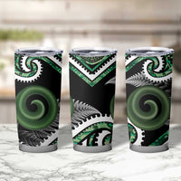 Koru Pounamu Aotearoa Tumbler Cup Maori Paua Shell Mix Silver Fern LT14 - Polynesian Pride