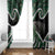 Koru Pounamu Aotearoa Window Curtain Maori Paua Shell Mix Silver Fern