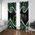 Koru Pounamu Aotearoa Window Curtain Maori Paua Shell Mix Silver Fern