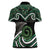 Koru Pounamu Aotearoa Women Polo Shirt Maori Paua Shell Mix Silver Fern