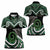 Koru Pounamu Aotearoa Women Polo Shirt Maori Paua Shell Mix Silver Fern