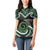 Koru Pounamu Aotearoa Women Polo Shirt Maori Paua Shell Mix Silver Fern