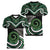 Koru Pounamu Aotearoa Women V-Neck T-Shirt Maori Paua Shell Mix Silver Fern