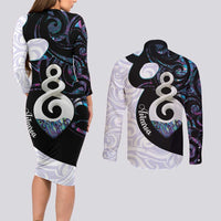 Aotearoa Pikorua Couples Matching Long Sleeve Bodycon Dress and Long Sleeve Button Shirt NZ Twist - Bond And Love