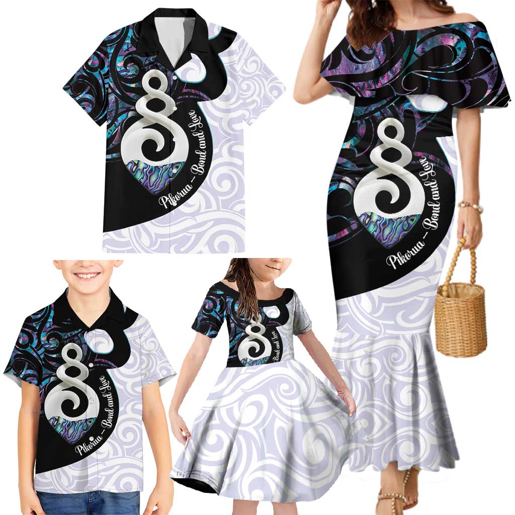 Aotearoa Pikorua Family Matching Mermaid Dress and Hawaiian Shirt NZ Twist - Bond And Love LT14 - Polynesian Pride