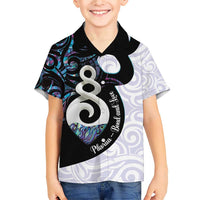 Aotearoa Pikorua Family Matching Short Sleeve Bodycon Dress and Hawaiian Shirt NZ Twist - Bond And Love LT14 Son's Shirt White - Polynesian Pride