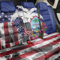United States Guam Back Car Seat Cover USA Eagle Guahan Seal Bougainvillea LT14 - Polynesian Pride