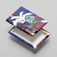 United States Guam Canvas Wall Art USA Eagle Guahan Seal Bougainvillea LT14 - Polynesian Pride
