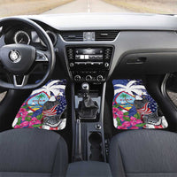 United States Guam Car Mats USA Eagle Guahan Seal Bougainvillea LT14 Set 2pcs - Front Blue - Polynesian Pride