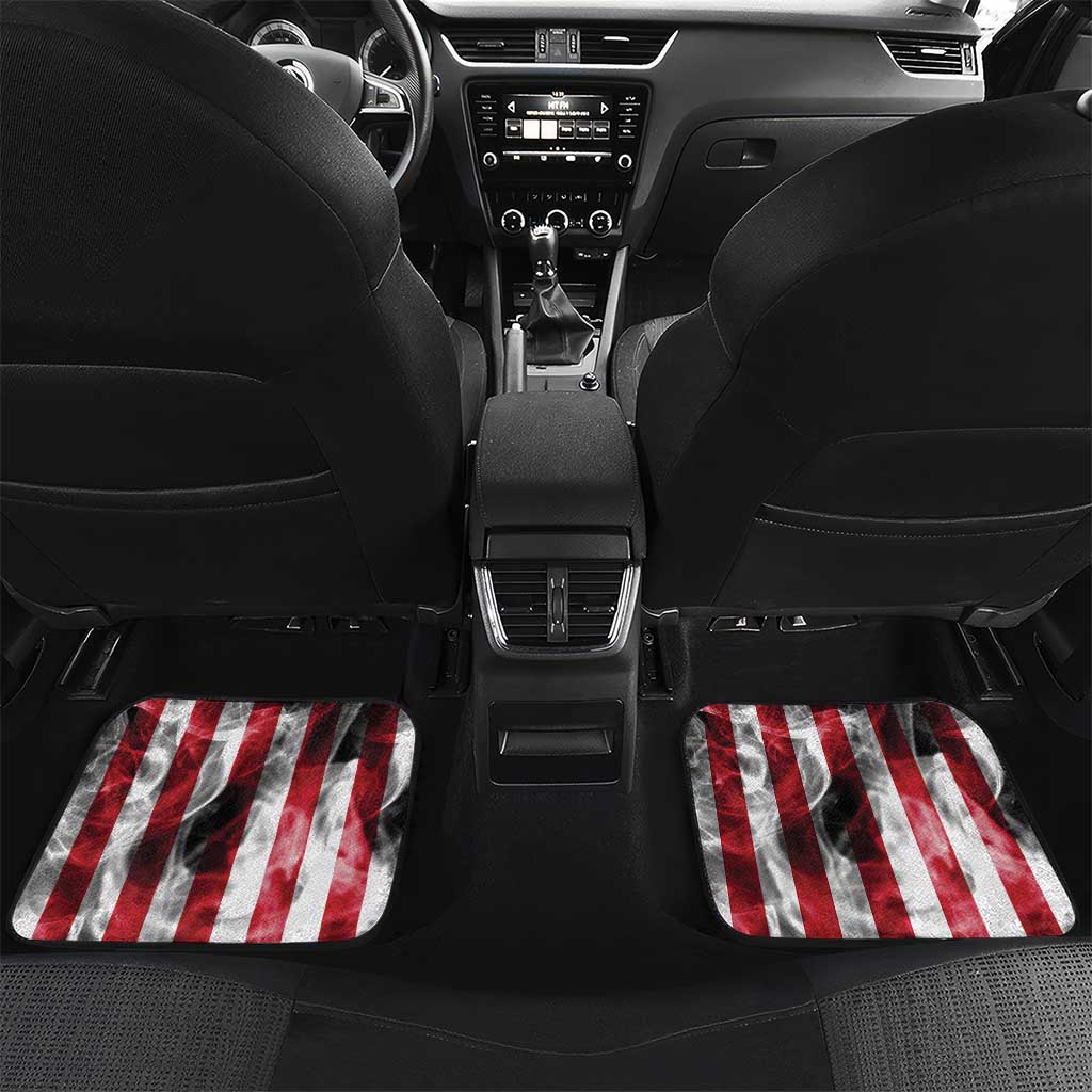 United States Guam Car Mats USA Eagle Guahan Seal Bougainvillea LT14 Set 2pcs - Back Blue - Polynesian Pride