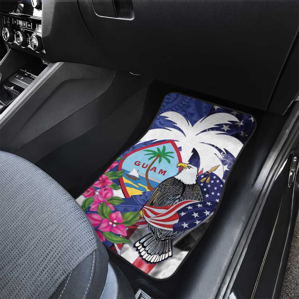 United States Guam Car Mats USA Eagle Guahan Seal Bougainvillea LT14 - Polynesian Pride
