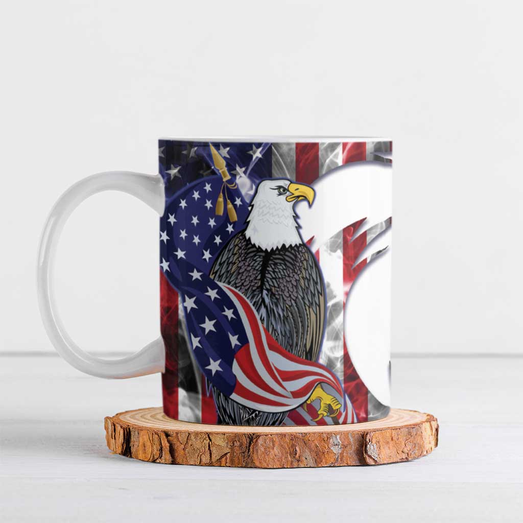 United States Guam Ceramic Mug USA Eagle Guahan Seal Bougainvillea - Polynesian Pride