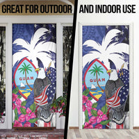 United States Guam Door Cover USA Eagle Guahan Seal Bougainvillea - Polynesian Pride