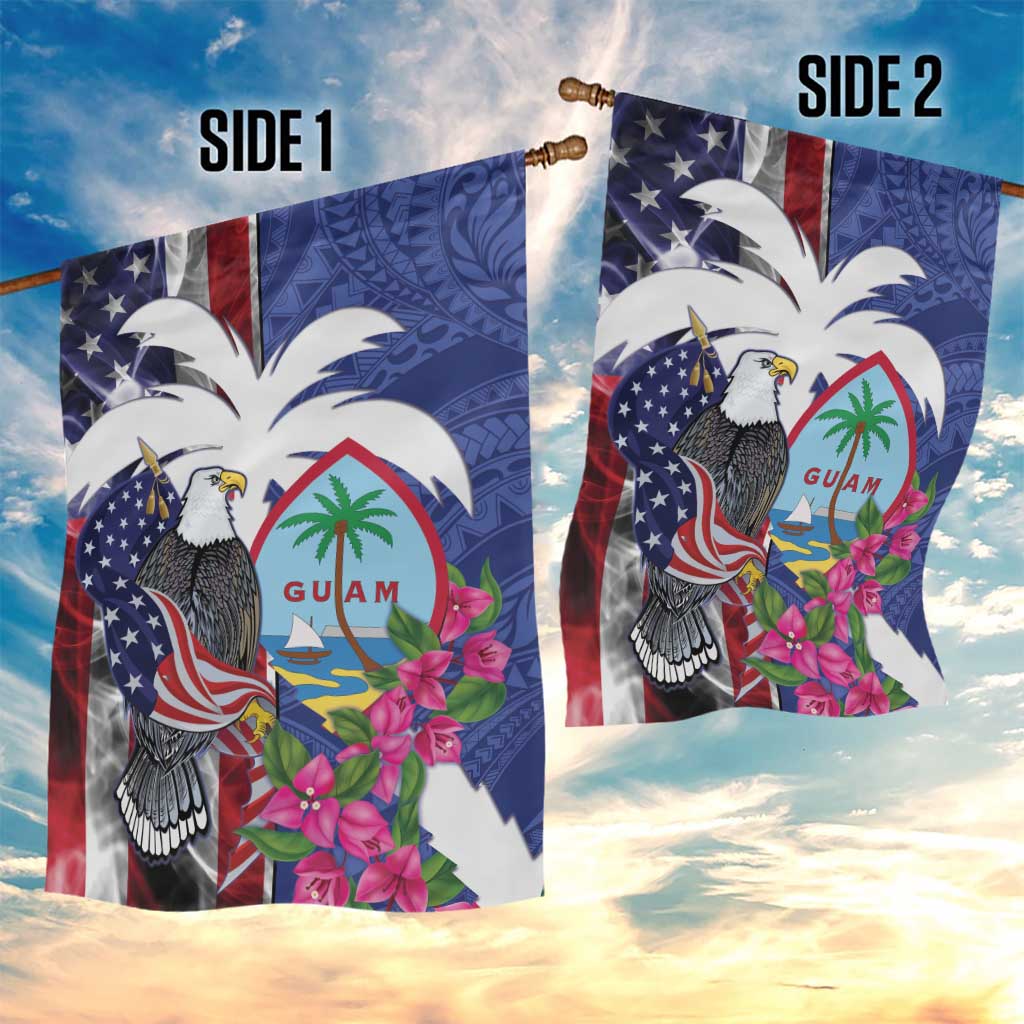 United States Guam Garden Flag USA Eagle Guahan Seal Bougainvillea LT14 - Polynesian Pride