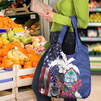 United States Guam Grocery Bag USA Eagle Guahan Seal Bougainvillea - Polynesian Pride