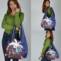 United States Guam Grocery Bag USA Eagle Guahan Seal Bougainvillea - Polynesian Pride