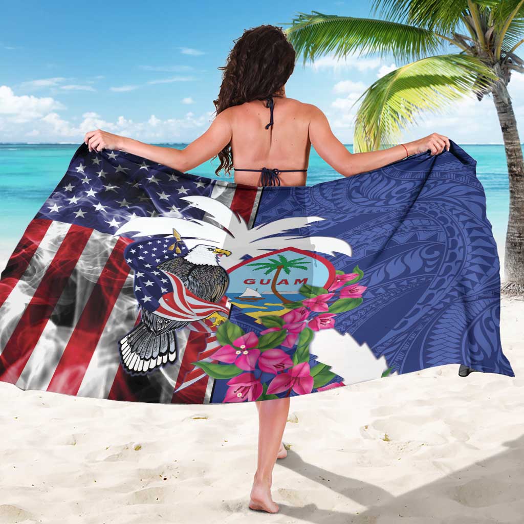 United States Guam Sarong USA Eagle Guahan Seal Bougainvillea LT14 - Polynesian Pride