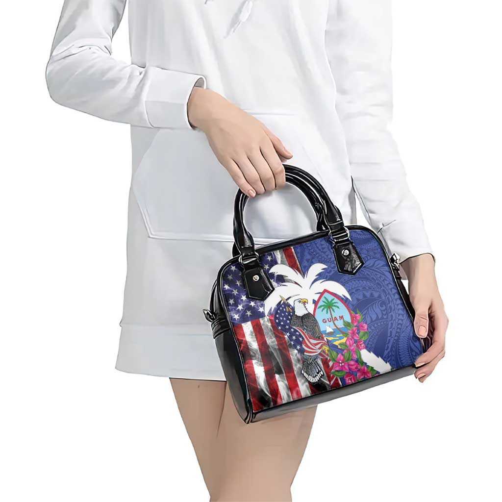 United States Guam Shoulder Handbag USA Eagle Guahan Seal Bougainvillea LT14 - Polynesian Pride
