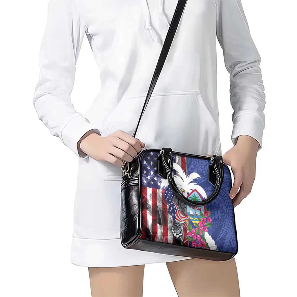 United States Guam Shoulder Handbag USA Eagle Guahan Seal Bougainvillea LT14 - Polynesian Pride