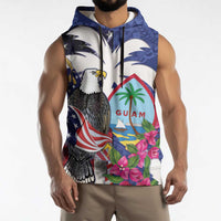 United States Guam Sleeveless Hoodie USA Eagle Guahan Seal Bougainvillea LT14 - Polynesian Pride