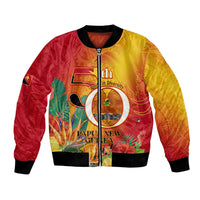 Papua New Guinea Independence Day Bomber Jacket 50th Anniversary Unity in Diversity LT14 Unisex Red - Polynesian Pride