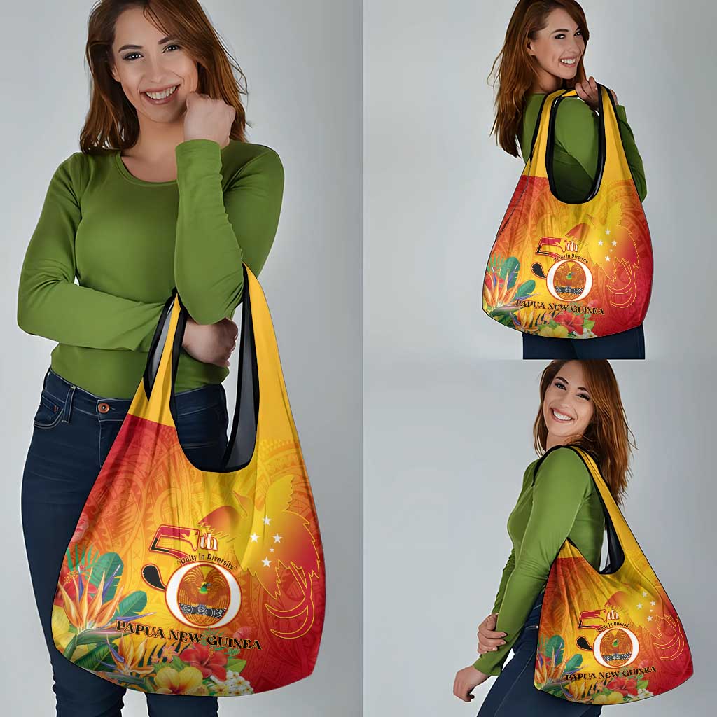 Papua New Guinea Independence Day Grocery Bag 50th Anniversary Unity in Diversity LT14 - Polynesian Pride