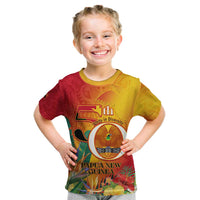 Papua New Guinea Independence Day Kid T Shirt 50th Anniversary Unity in Diversity LT14 Red - Polynesian Pride