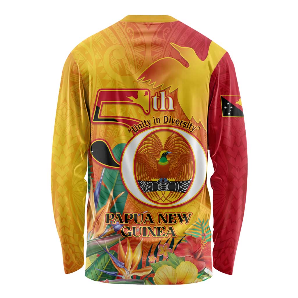 Papua New Guinea Independence Day Long Sleeve Shirt 50th Anniversary Unity in Diversity LT14 - Polynesian Pride
