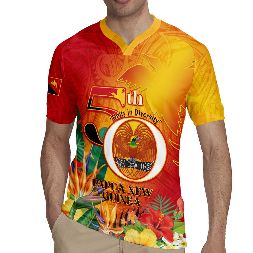 Papua New Guinea Independence Day Rugby Jersey 50th Anniversary Unity in Diversity LT14 - Polynesian Pride
