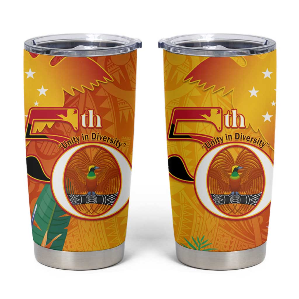 Papua New Guinea Independence Day Tumbler Cup 50th Anniversary Unity in Diversity
