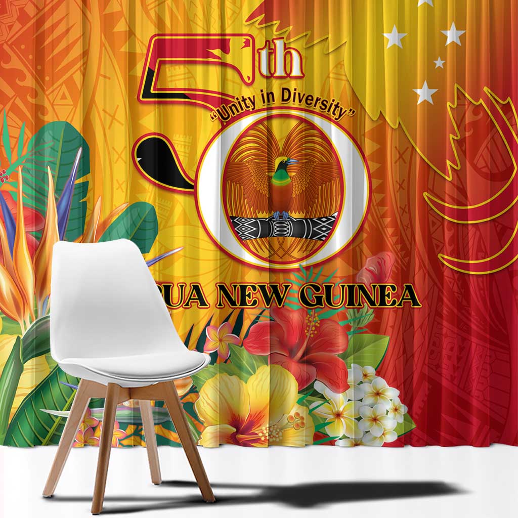 Papua New Guinea Independence Day Window Curtain 50th Anniversary Unity in Diversity