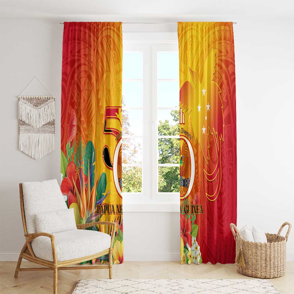Papua New Guinea Independence Day Window Curtain 50th Anniversary Unity in Diversity